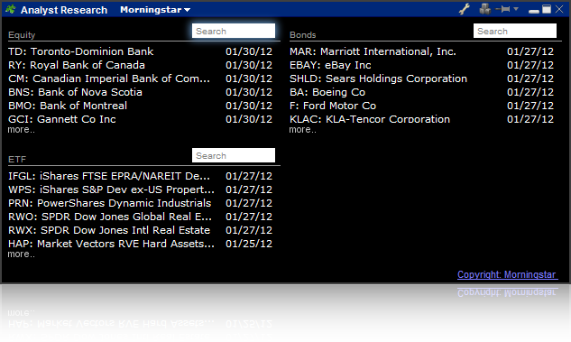 Analyst Research