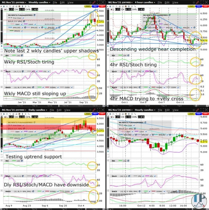 Natural Gas (NG) Sharply Reverses From 2014 High