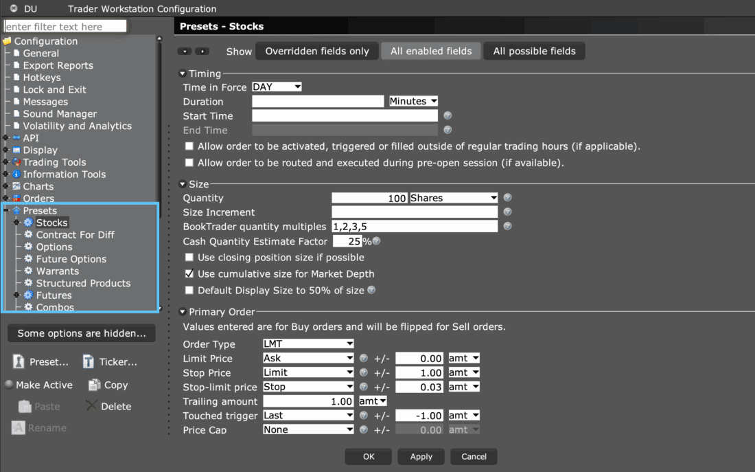 TWS Global Config