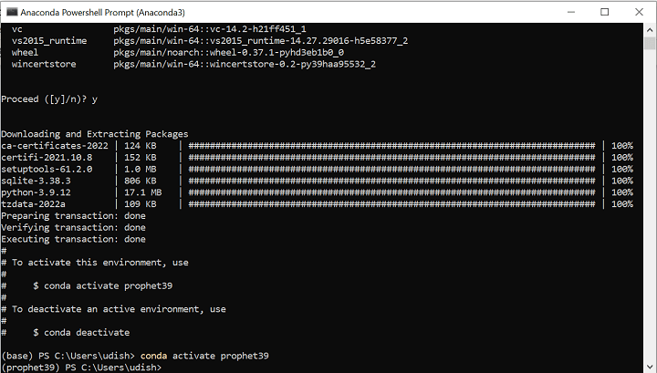 Installing Prophet Library on Windows | IBKR Quant