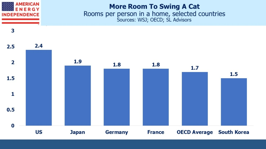 Blog Image March 8 2023 22 Rooms per person in a home, selected countries
