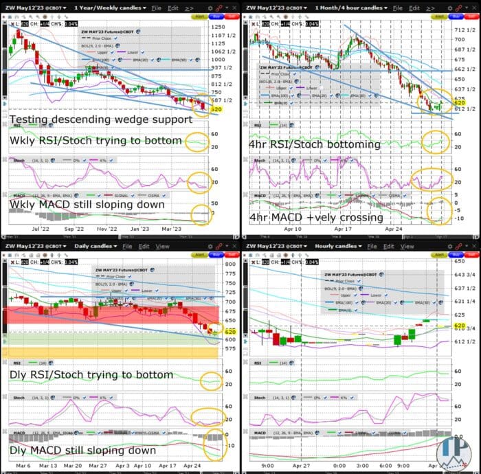 Wheat (ZW) Forms Fresh 2023 Low Near Key 600 Level