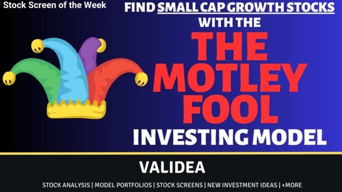 The Motley Fool Small Cap Growth Investor Stock Screen