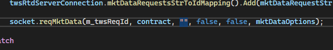 A modified version of the reqMktData request without genericTicks