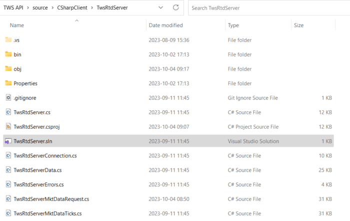 Source directory of RTD