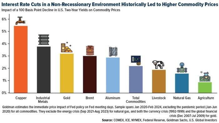 Commodities Poised To Rally As Interest Rates Set To Decline: Goldman
