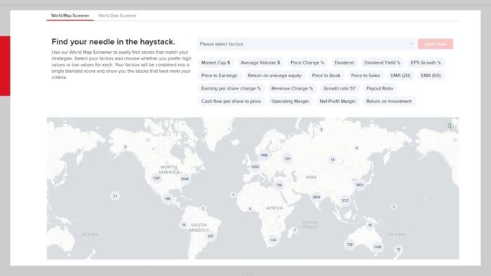 World Map Screener