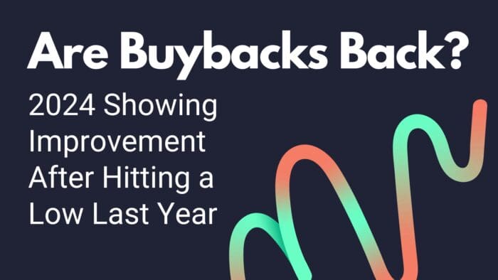 Are Buybacks Back? 2024 Showing Improvement After Hitting a Low Last Year