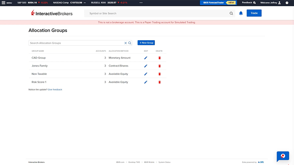 client portal allocation groups