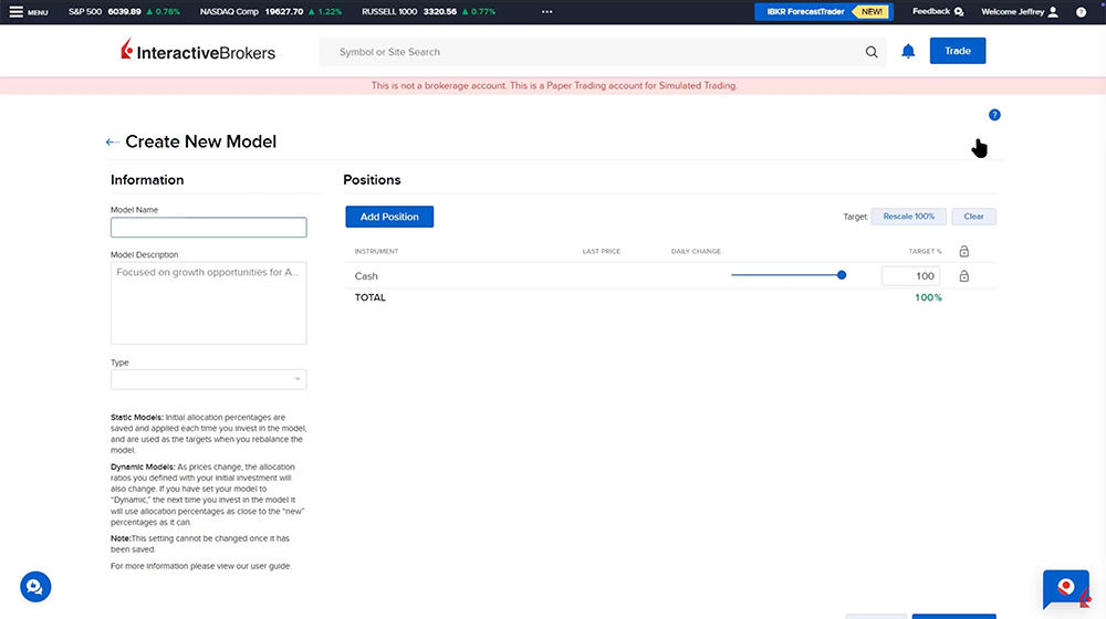 advisor portal create new model