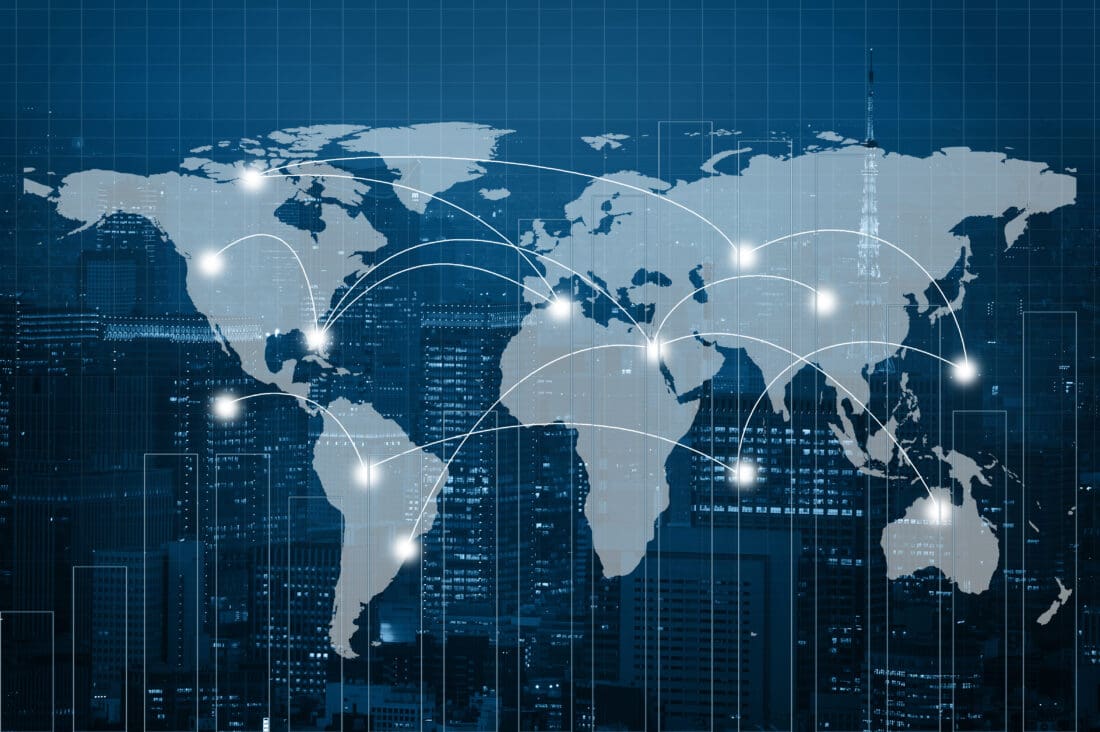 map of the globe