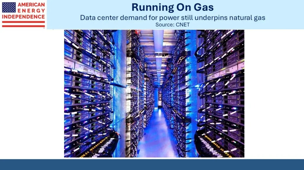 Data Center demand for power still underpins natural gas