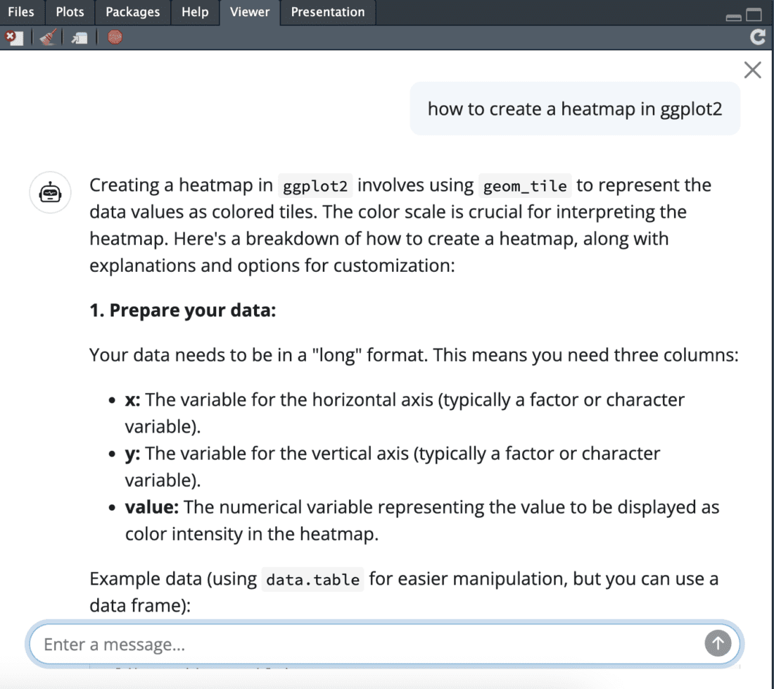 Chat with LLMs on Your R Environment