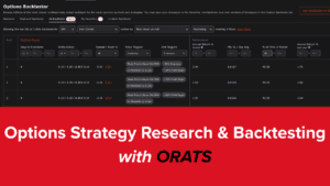 Options Strategy Research & Backtesting with ORATS