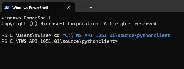 Navigate to the Python source directory