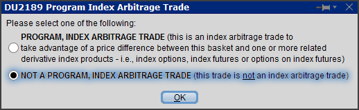 index arbitrage trade box