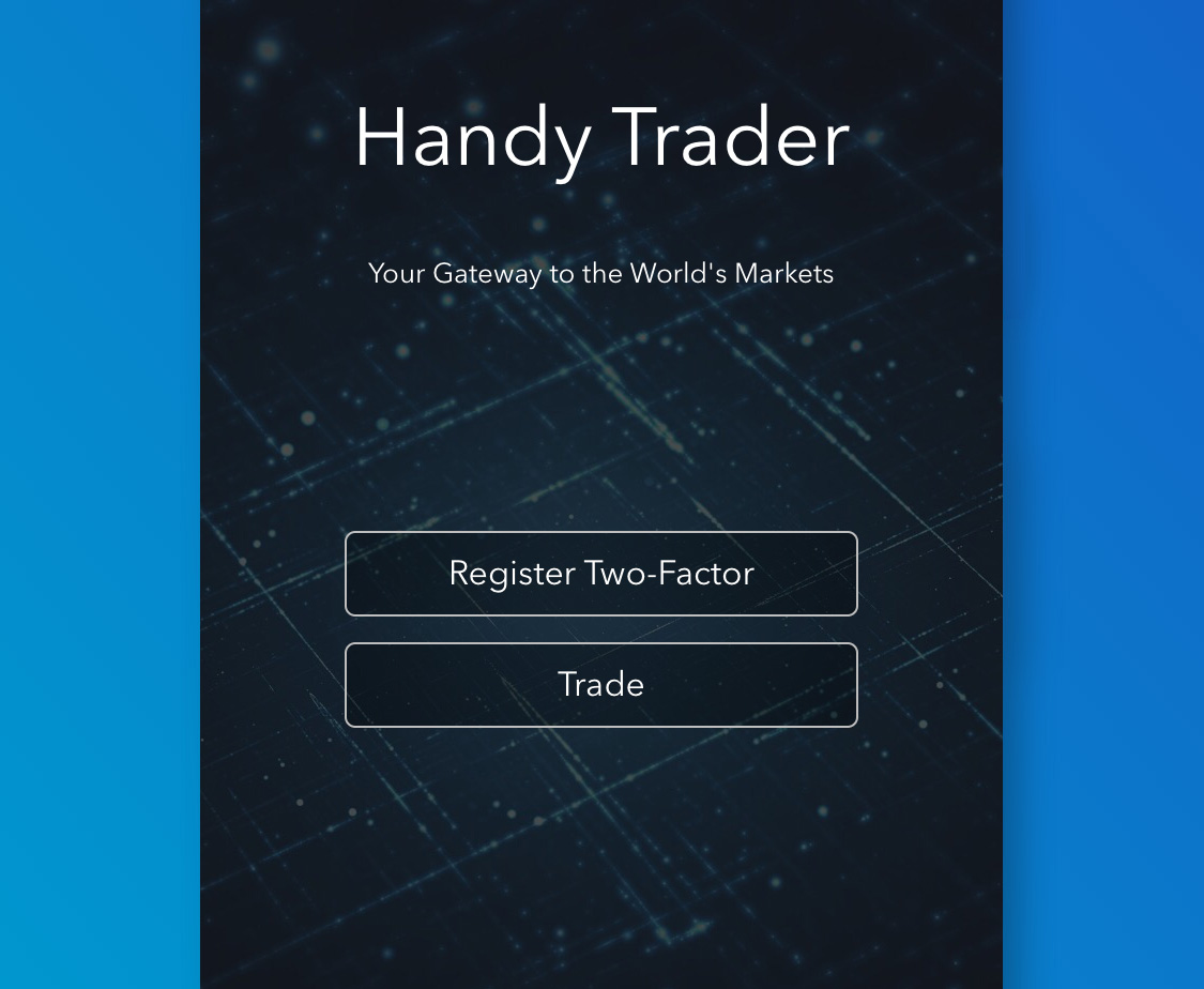 Starten Sie den Handy Trader