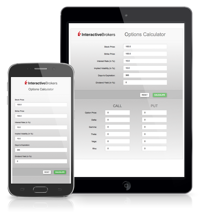 Use the free option calculator web app on your desktop or mobile device.