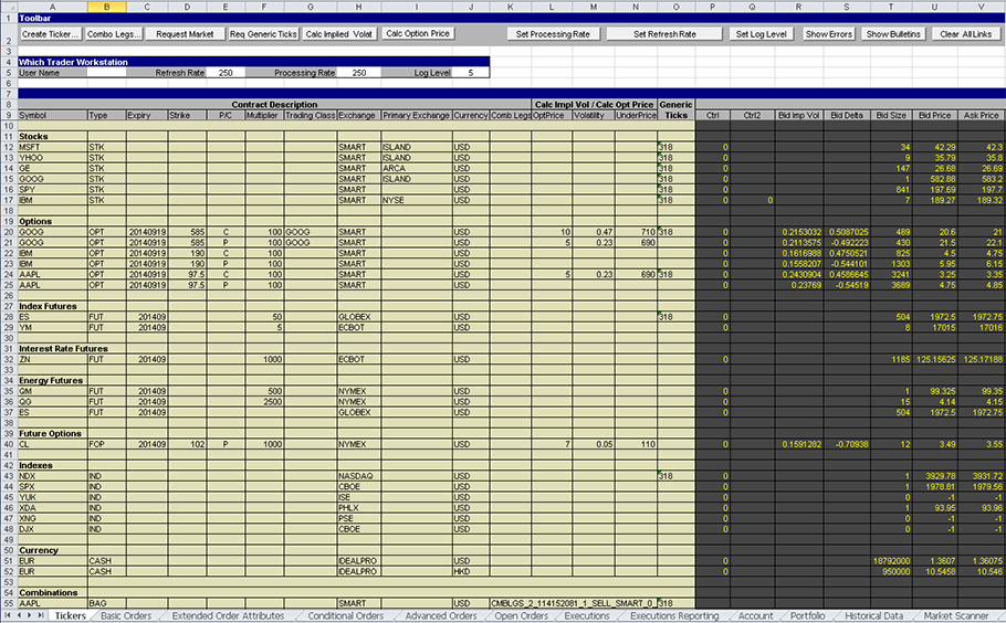 stock options spreadsheet excel