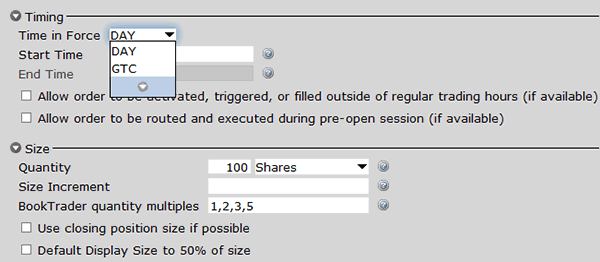 TWS Order Presets