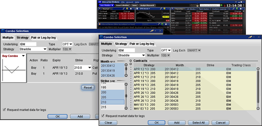 TWS Spreads and Combos