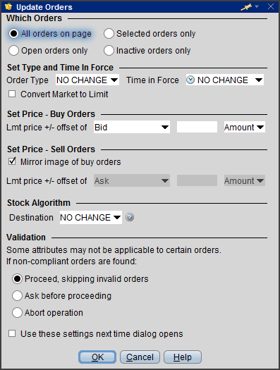 TWS Order Presets