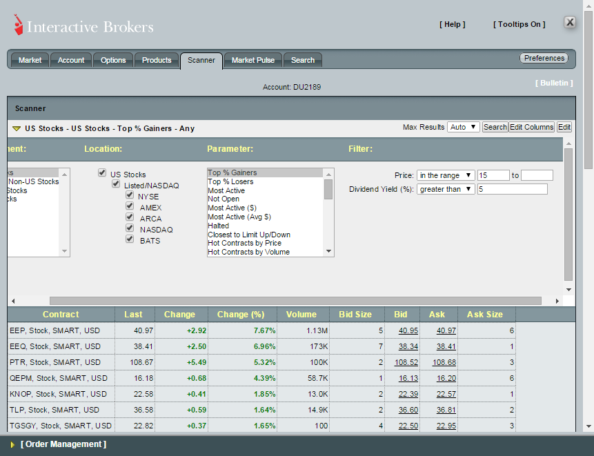 Market Scanners