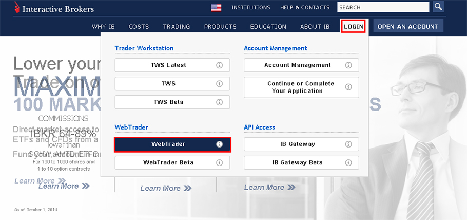 Webtrader login