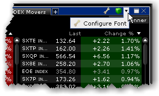 Per Window Font