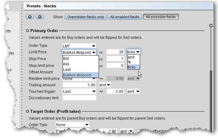 Ticks Offset