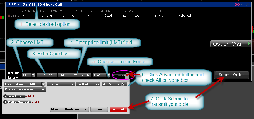 Interactive brokers options order types