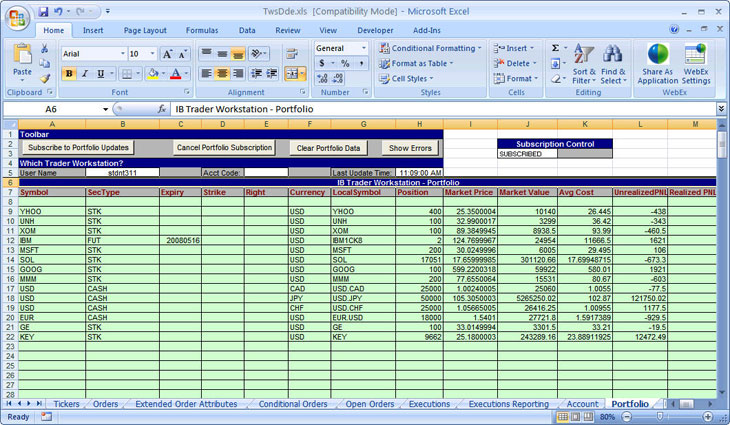 Getting Started with the TWS DDE for Excel API Webinar Notes