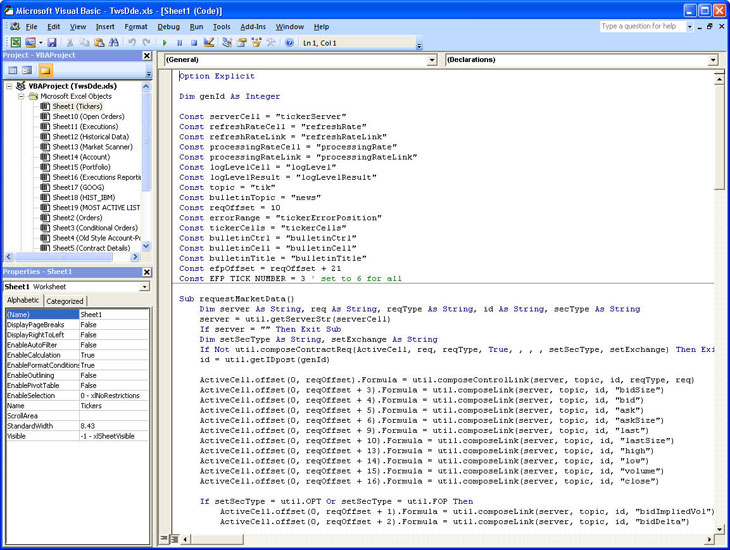 Getting Started with the TWS DDE for Excel API Webinar Notes