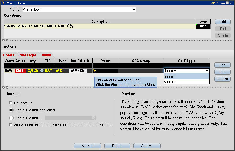 Ib trading system