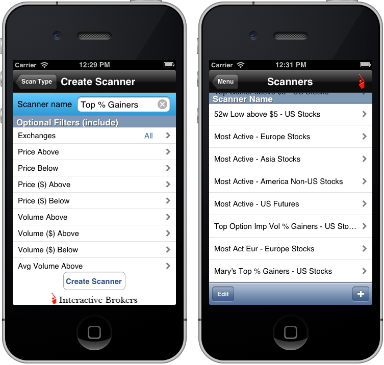 mobileTWS for iPhone