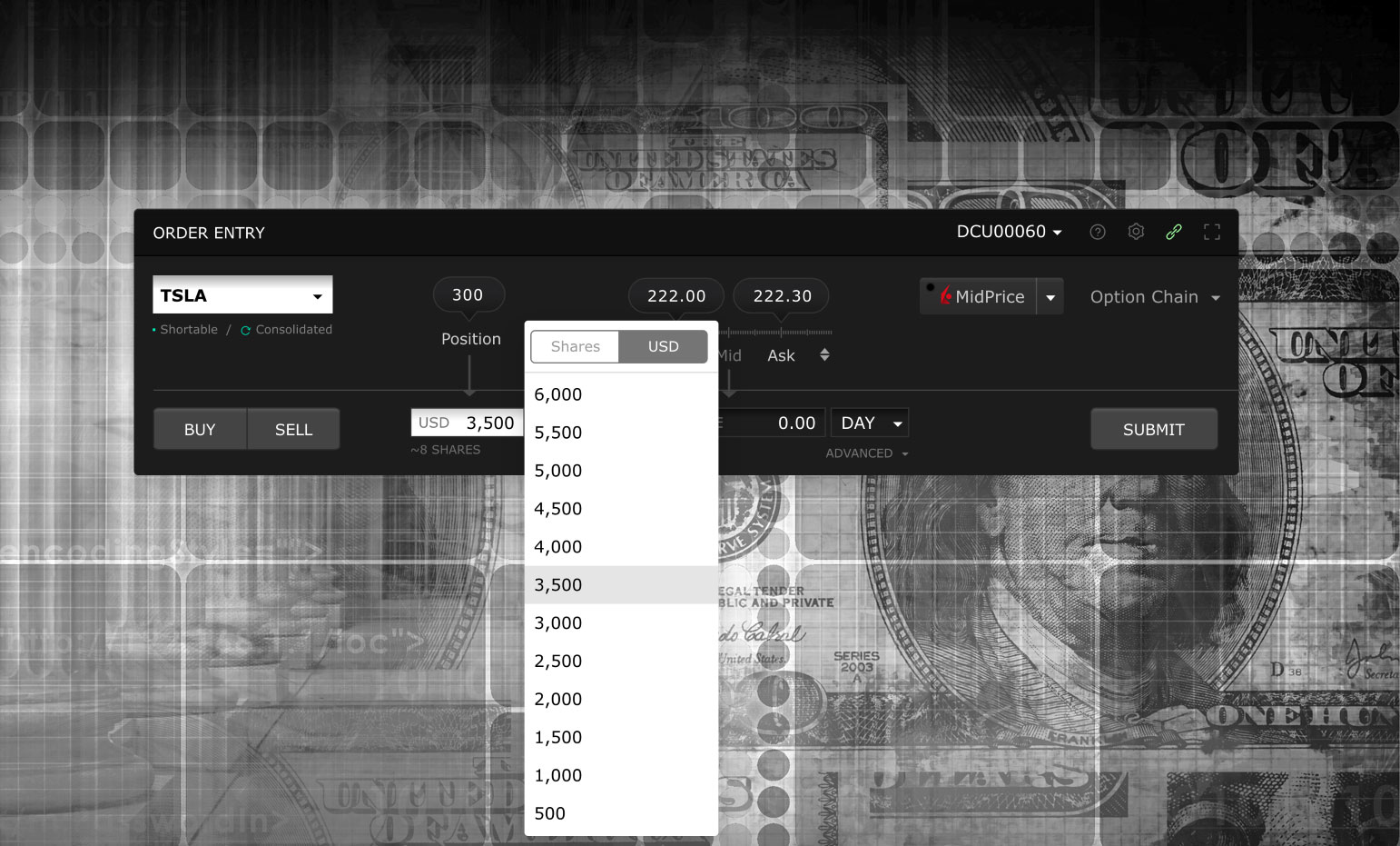 Stock Orders Using Cash Quantity