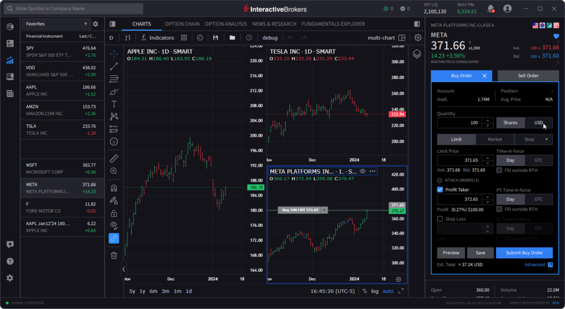 Interactive outlet brokers demo