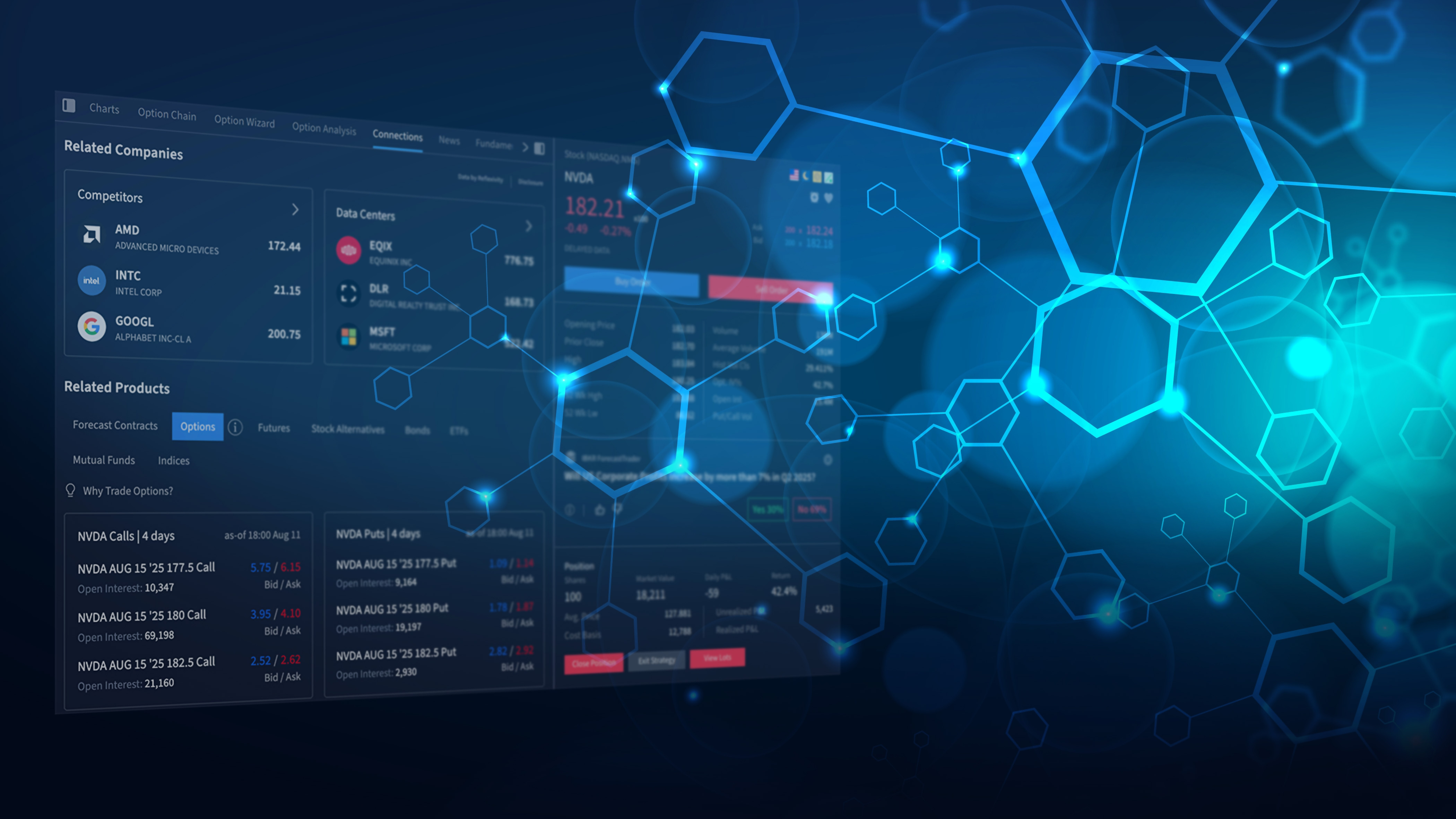 Image showing connections with lines